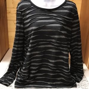 Simply Vera black & grey long sleeves top size L